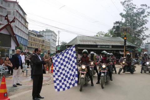 Flagging Off of Army Medical Corps Motorcycle Expedition
