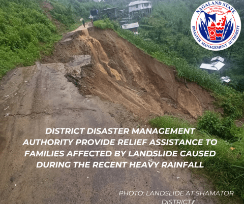 Relief provided to landslide affected families at Kiphire and Shamator District